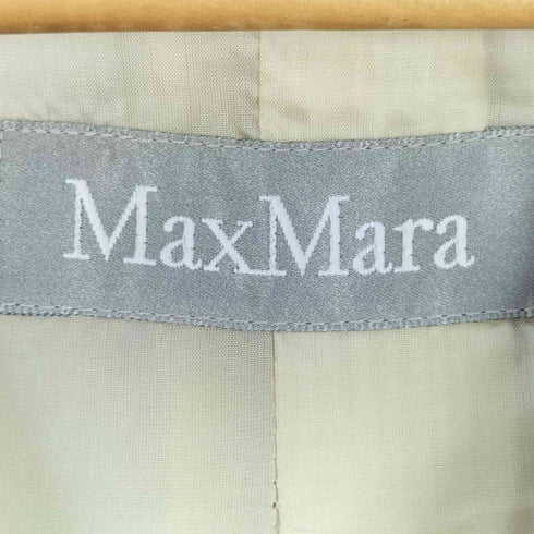 マックスマーラ MAX MARA 90S~00S 銀タグ イタリア製 ノーカラーテーラード スカート セットアップ レディース  上:J40 下:J38